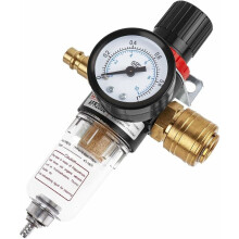 1/4, 1/4 Air Regulator - Air Filter - Moisture Compressor - Water and Oil Separator - Pressure Regulator - Lubricant for Compressor and Air Tools