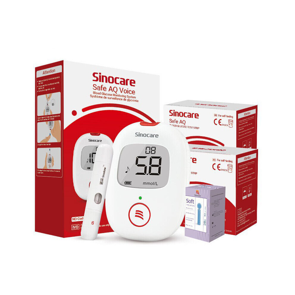 Blood Glucose Test, Family Health Monitor Kit KIT Smart Blood Glucose Meter 10S Accurate Test for Diabetes, Monitor Blood Glucose, with 50Test Strips