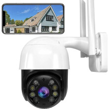 Outdoor WiFi Security Camera 1080P 320 90 Rotation Two Way Audio Night Vision Motion Detection Alert IP 65 Waterproof