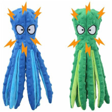 Indestructible Dog Toy, 2 Pieces 32cm Squeaky Dog Toy, Indestructible Plush Dog Toy, Squeak Toys for Puppy Dogs, Interactive Dog Toy, Blue+Green
