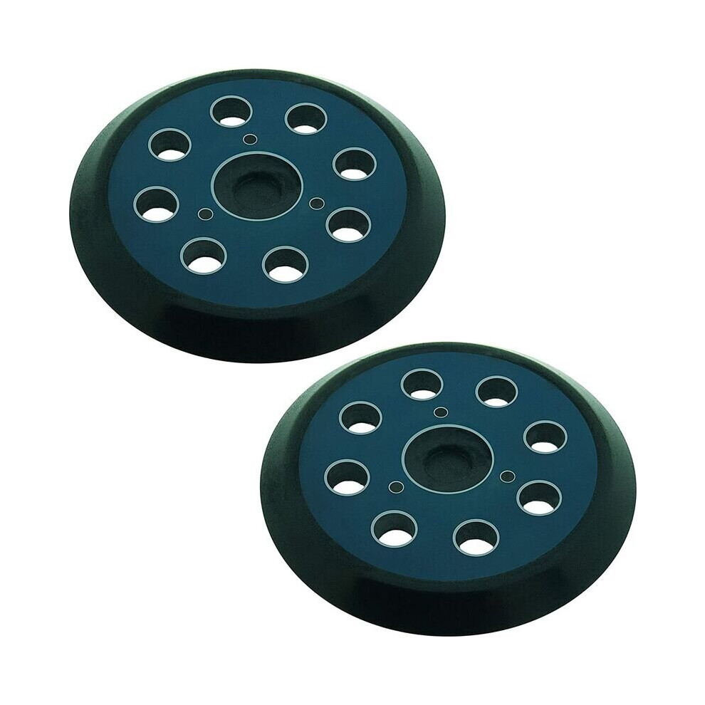 Pack 2 x 8 Hole 125mm Orbital Sander Sanding Pad Compatible with Makita M9204 BO5030 BO5031 DBO180Z BO8041 DBO180RMJ BO5041 BO5010 BO50111 BO5012.