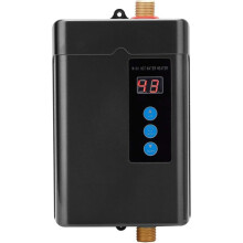 Water Heater, Mini Domestic Electric Water Heater Instant Water Heater Water Heater Heating Machine Tankless Water Heater(EU Plug Black)