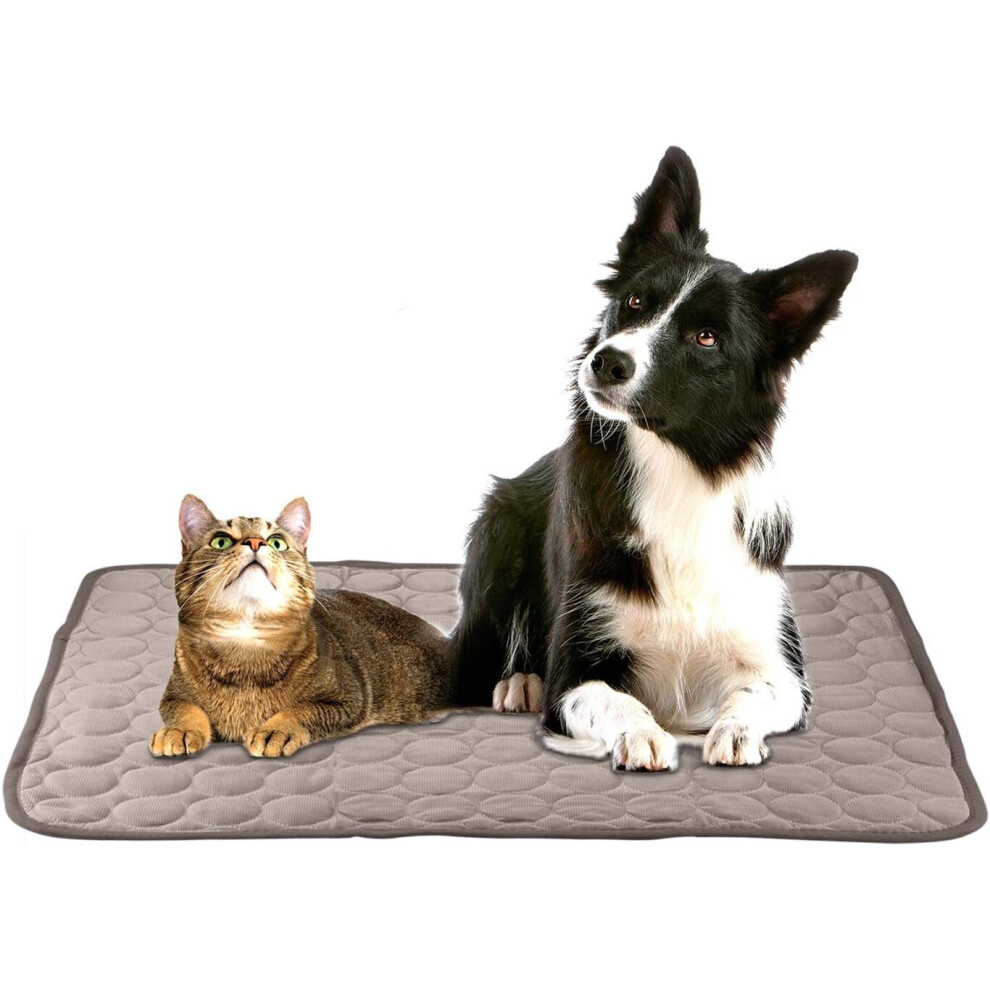 Cooling Mat for Dog, Pet Self-Cooling Gel Pad Cat Cooling Mat Indoor Outdoor Summer Cat Cold Mat Warm Blue L(100*70cm)