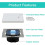Toggle Switch,White 2 Gang 2 Way Light Switch with LED Display Light,Tact Switch with Touch Sensor Crystal Glass Panel-No Neutral Wire 5