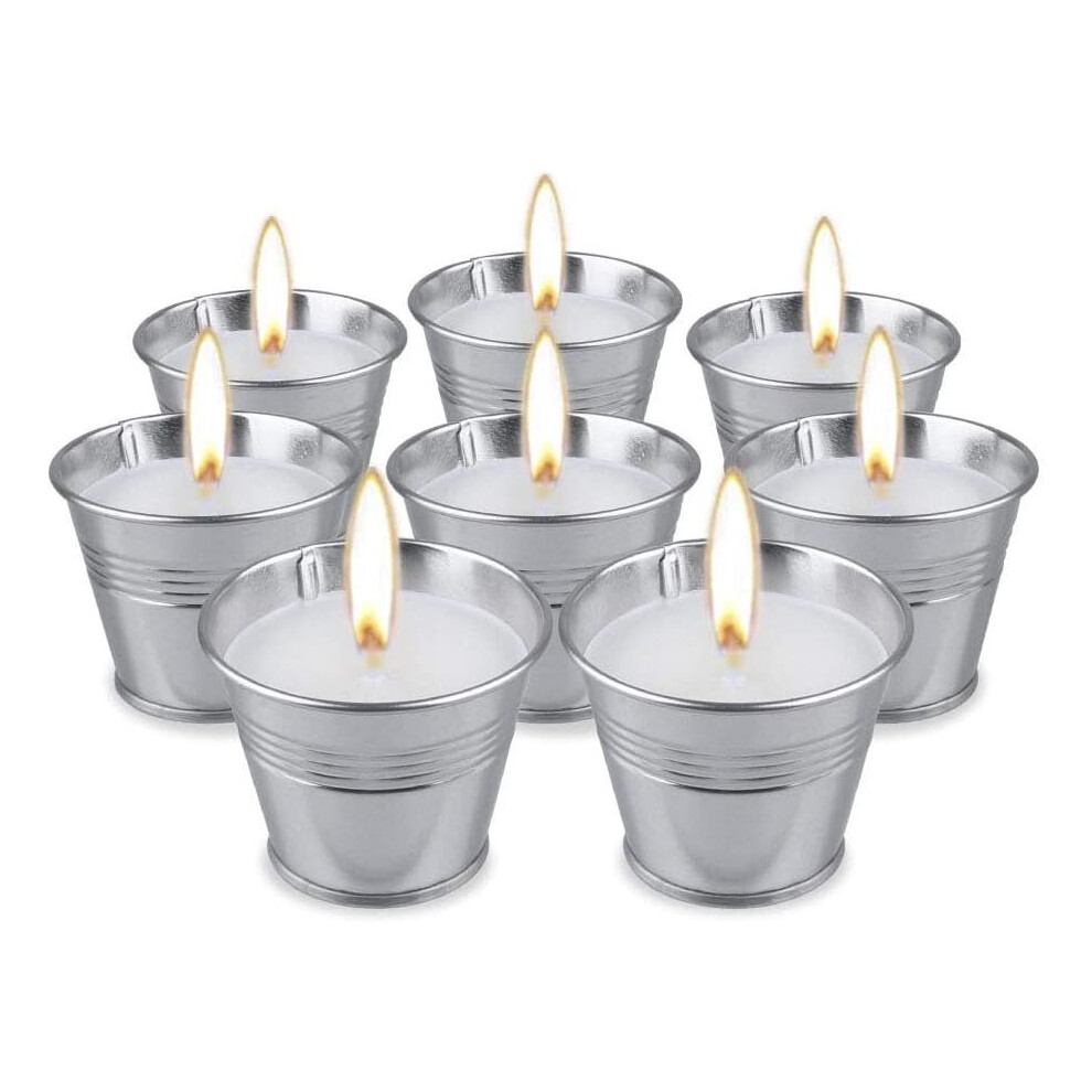 Lemongrass Mosquito Repellent Candles Set of 8 Pieces Natural Indoor & Outdoor Candles for Repelling Mosquitoes, Soothing Nerves, Purifying the Air