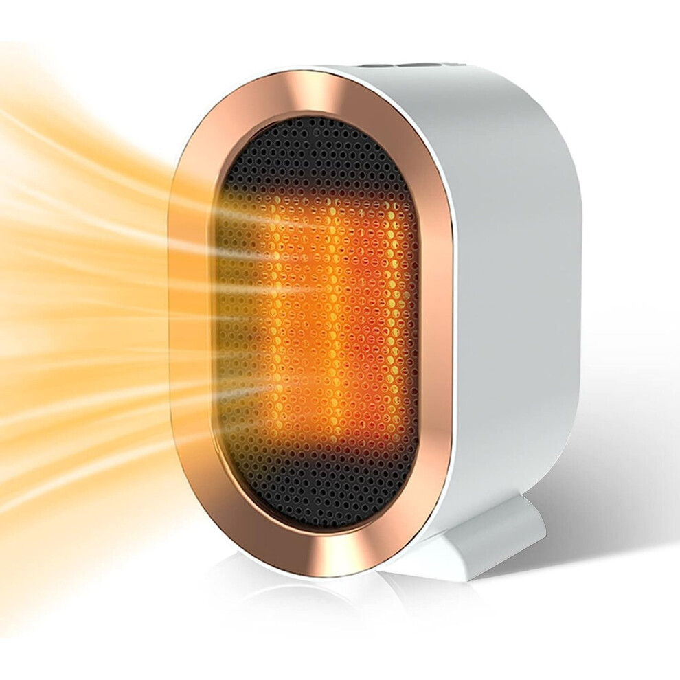 1200W Space Heater, PTC Fan Heater 2 Modes, Electric Heater for Office, Bedroom, Living Room (White)