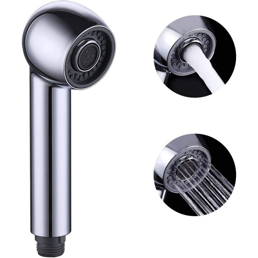 Replacement Kitchen Faucet Spray Head 2 Jet Types Replacement Kitchen Faucet Head for Mixer Tap Brushed Nickel, PFS4-BN