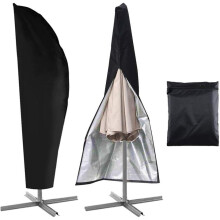 Cantilever Parasol Cover with Adjustable Cord for Garden, 3-3.5m, Waterproof for Patio Banana Umbrella