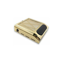 Nail Dust Collector, 80W High Power Nail Art Vacuum Cleaner Professional Home Use Vacuum Cleaner Manicure Machine (Gold)