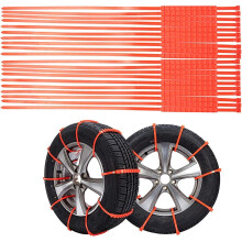 20-Pack Universal Tire Snow Chains for Cars, SUVs & Light Trucks (145-295mm) - Nylon, Easy Install, Anti-Slip