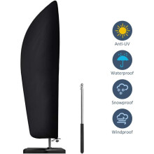 Protective cover for cantilever parasol 2 to 4 m 210D Oxford fabric Dust proof UV resistant 280 x 30/81/46 cm