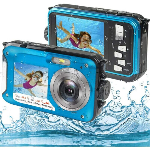 Digital Underwater Camera, Full HD 2.7K 48MP Underwater Camera