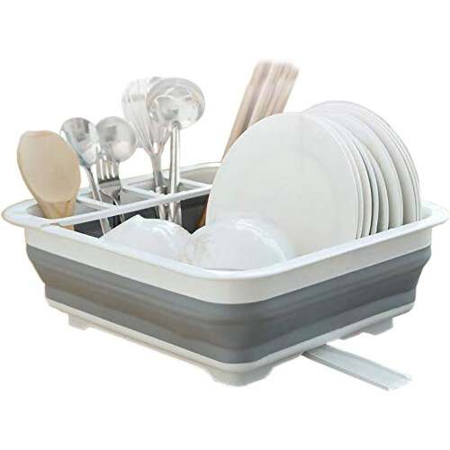 Foldable Dish Drying Rack and Dish Rack Set Portable Dish Drainer