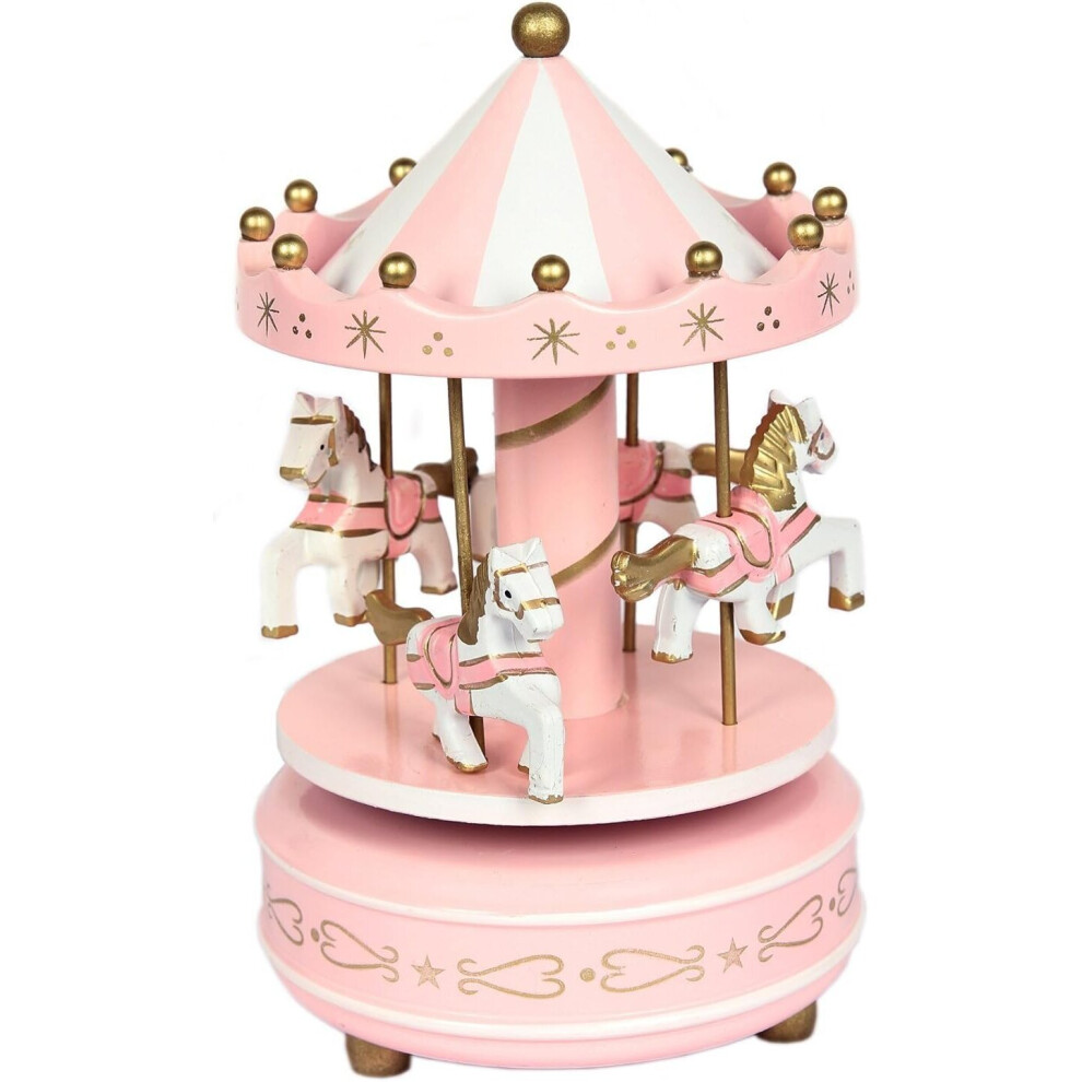 Wooden Carousel Carousel Classic Music Box Kids Children Girls Christmas Birthday Wedding Gift Toy Decoration