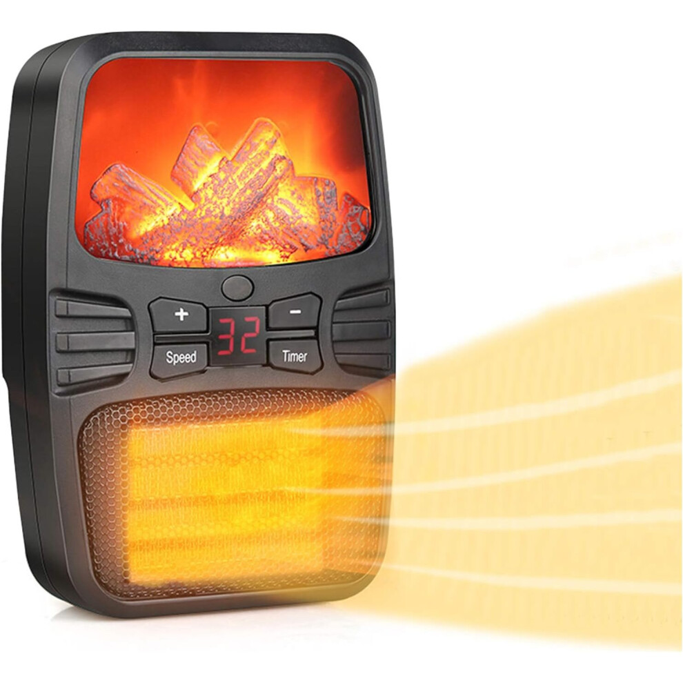 Bathroom Space Heater Ceramic Electric Fan Heater Timer Function Overheat Protection Tilt Protection With Remote Control 1000W
