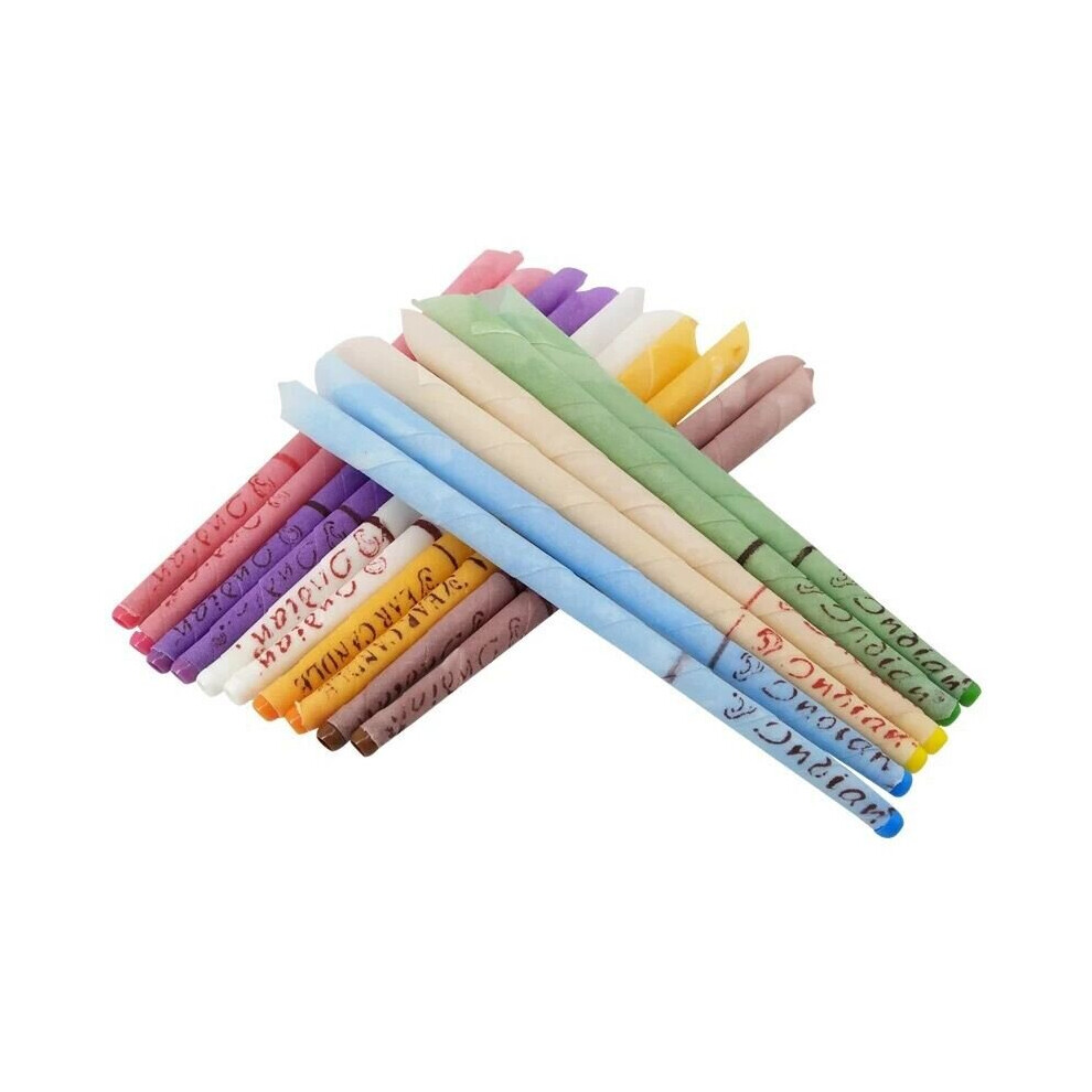 Ear Candles, 16 Ear Wax Candles Ghost Cone Natural Beeswax 8 Scented Hollow Cone Candles Ear Wax Remover,