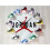 Home Wall Clock Stereoscopic Shoe Pattern Wall Clock Sneakers (Classic Black), 3