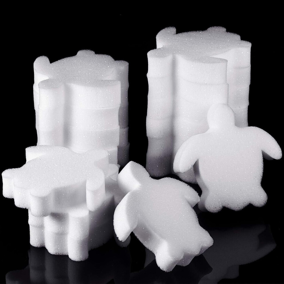 20 Pieces Creamy Oil Absorbing Scum Sponge for Hot Tub and Spa (Sea Turtle Shaped)