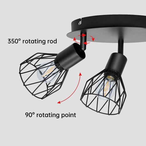 Ceilings Adjustable Cage Wall Spotlights with 38cm x 15.77cm x 9cm 1