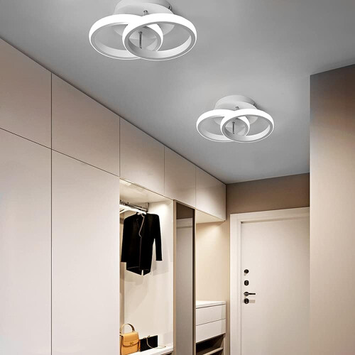 LED Ceiling Light Two Rings Cool White 6000K Light Fittings for Ceilings Modern 1