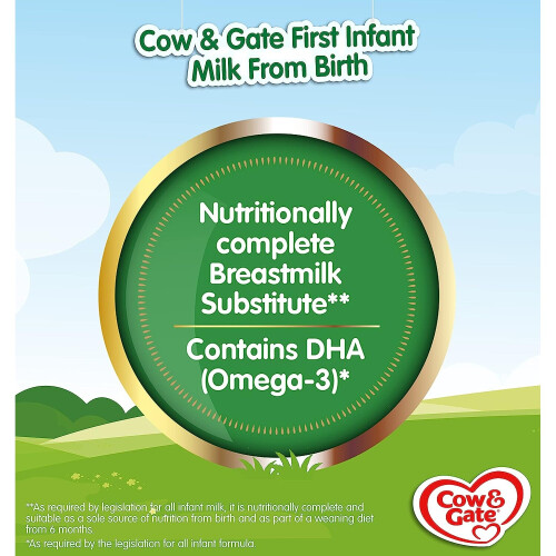 Cow & Gate Cow & Gate 1 First Baby Milk Formula, Starter Pack From Birth, 6x70ml 2