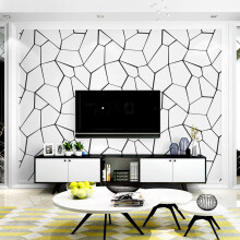 Modern Abstract Geometric PVC Wallpaper Roll 9.5M