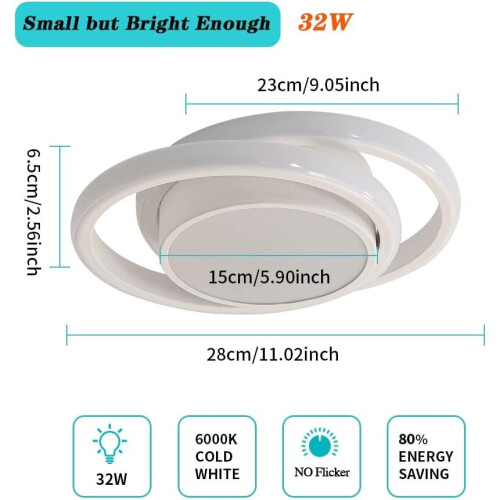 LED Ceiling Lights, Modern Design Ceiling Lighting for Hallway Balcony Bedroom 2