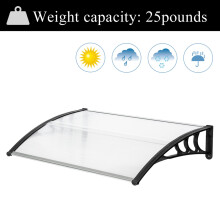 120x80CM Door Canopy Porch Front Rain Cover Awning Shelter Eaves Canopy