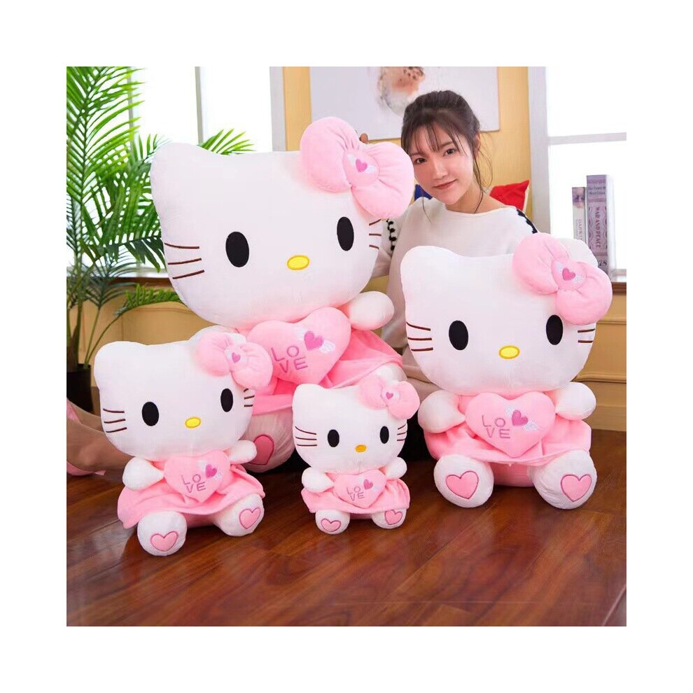 (40cm) Pink Love Giant Huge Stuffed Doll Hello Kitty Toy