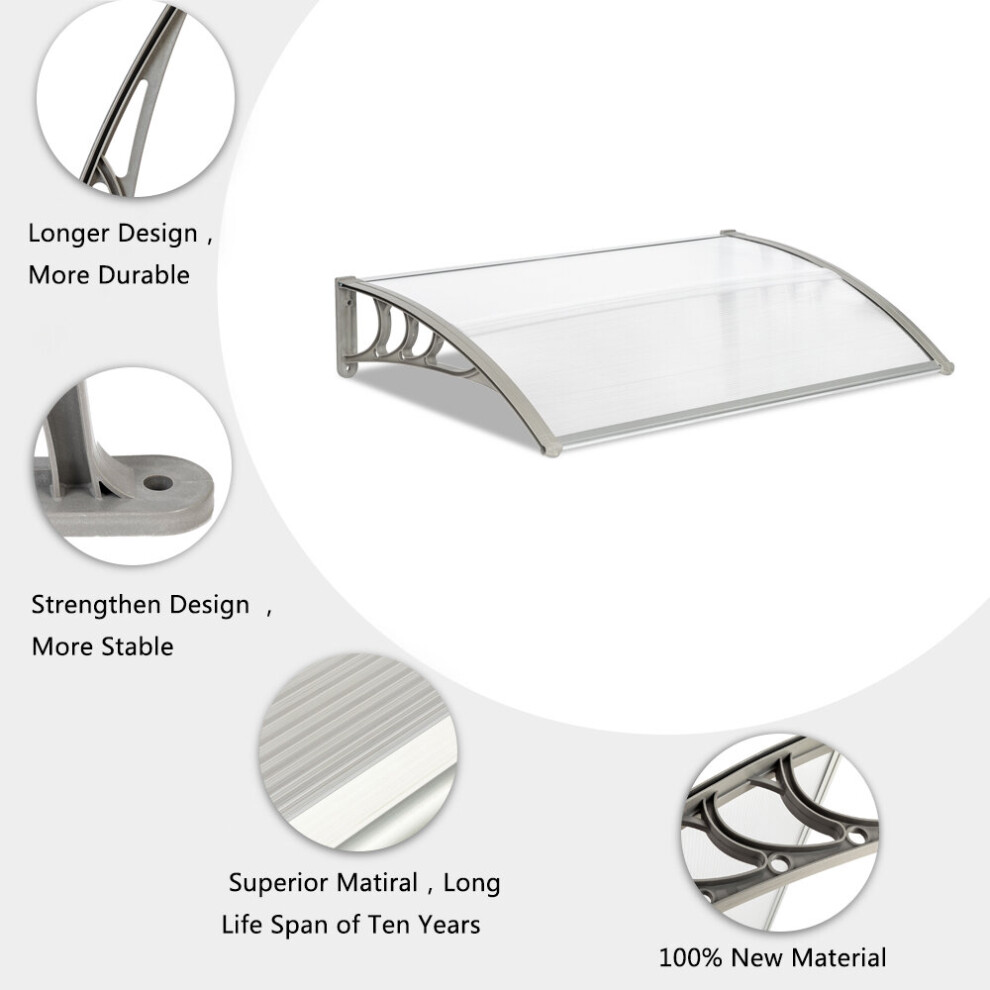 Door Canopy Awning Shelter Porch Patio Front Back Window Roof Rain Cover