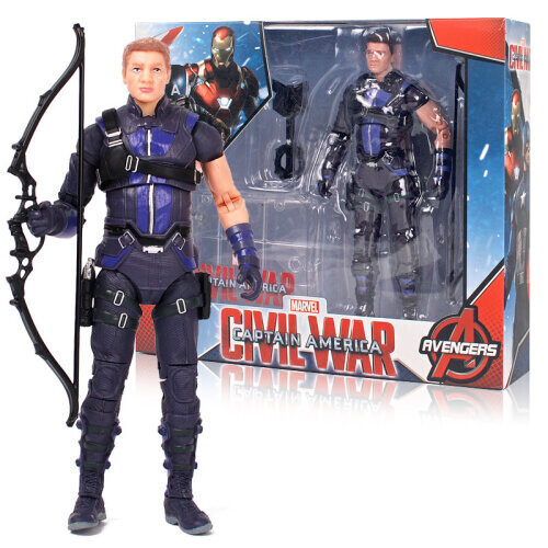 (Hawkeye) Marvel's Avengers Series Hulk Spiderman Hawkeye Model Bracket Toy Gift