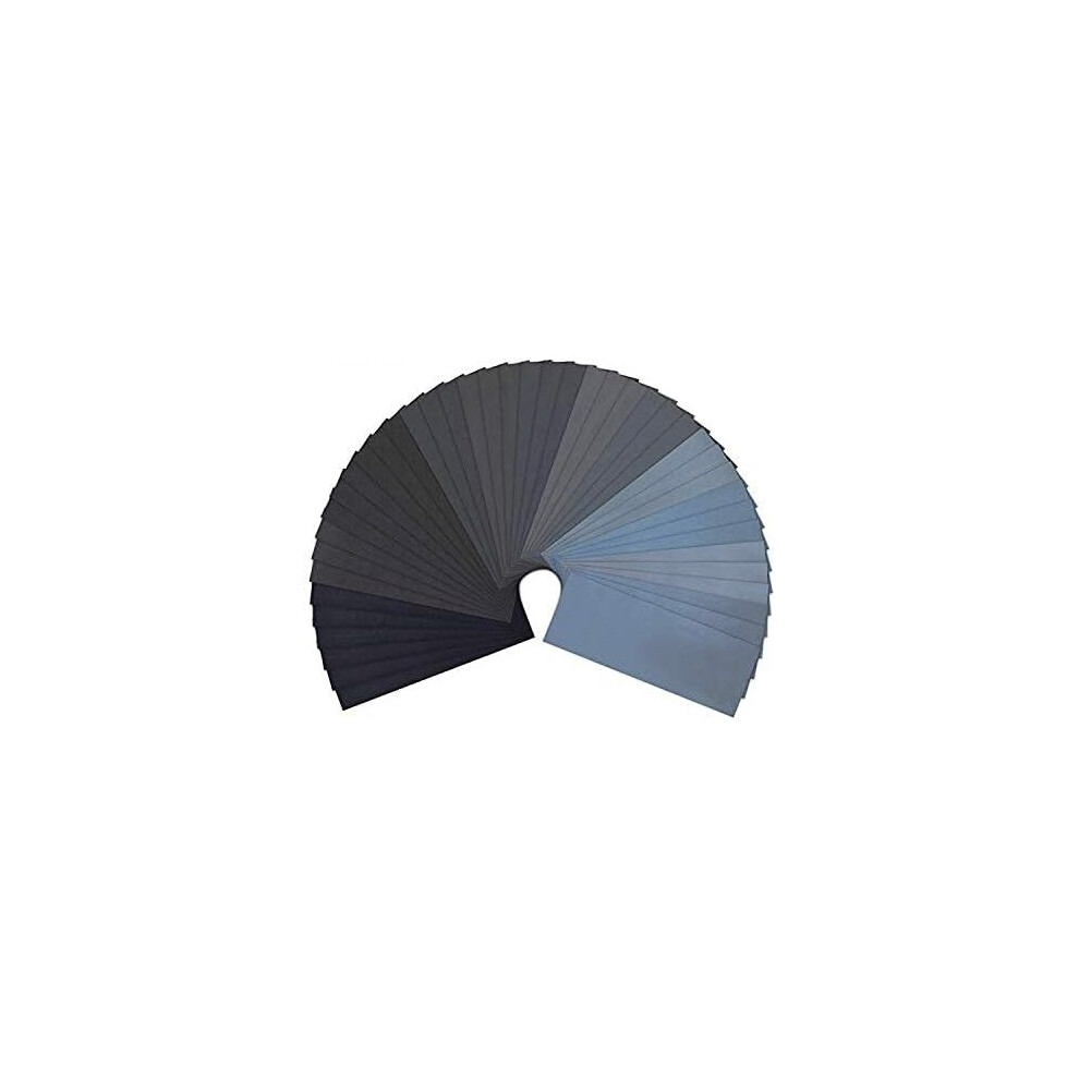 120 To 3000 Grit Sandpaper For Automotive Polishing Dry Or Wet Sanding Wood Furniture Wood Turning 9 X 23 Cm, 42 Pieces 7358250691718