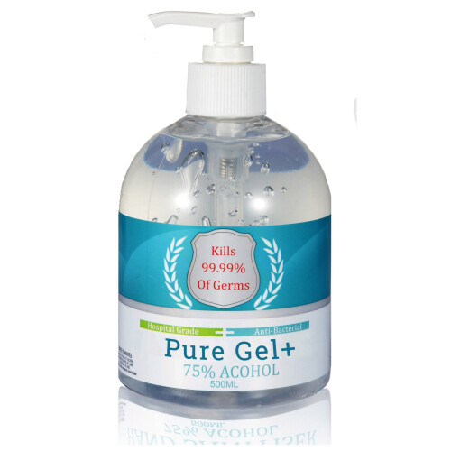 (1 Jar) Pure Gel Hand Sanitiser Gel 500ml