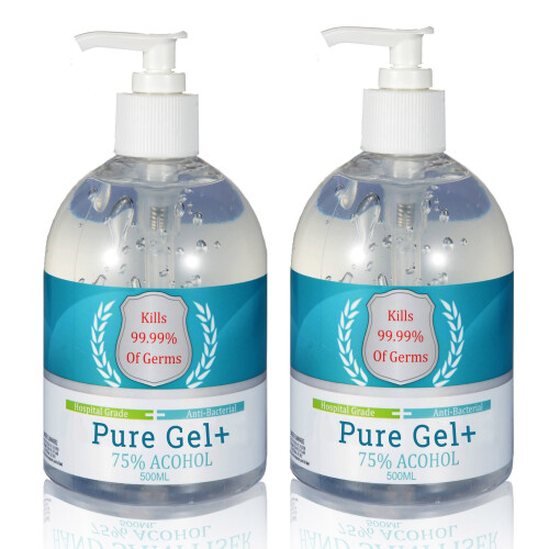 2 X Pure Gel Hand Sanitiser Gel 500ml