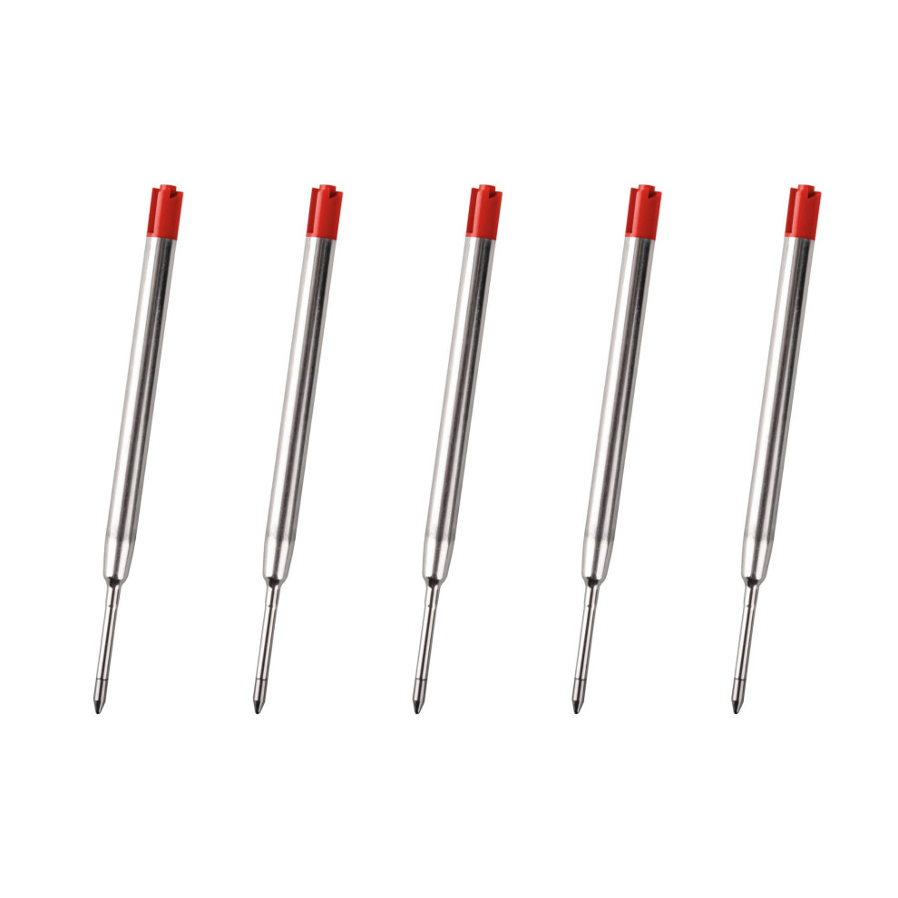 Compatible Refills For Parker Ballpoint Medium Red x5