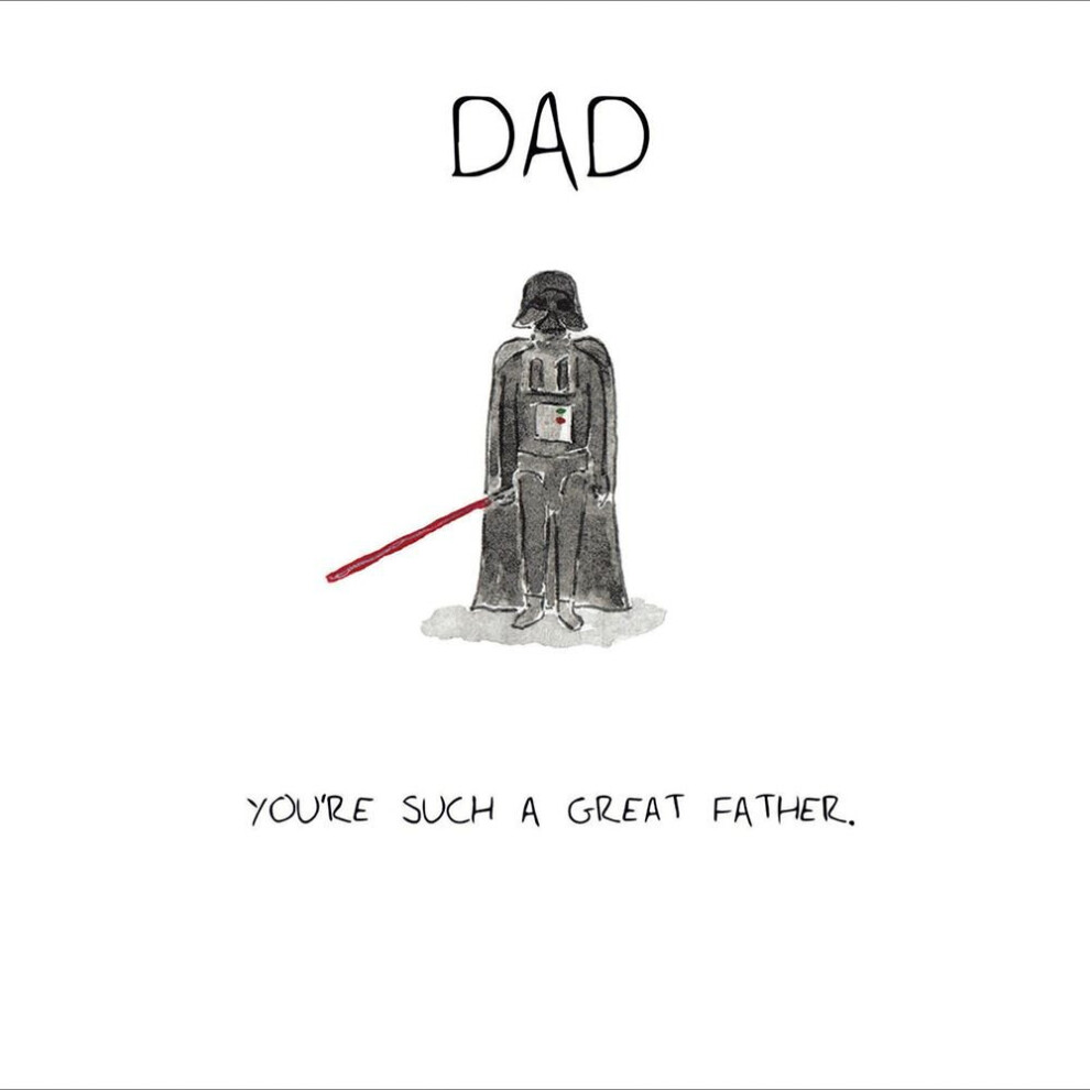 Woodmansterne Dad You're Such A Great Father Star Wars Vader Greeting Card Fathers Day Cards