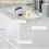 Bathroom Vanity Unit Modern White High Gloss 2 Drawers Under Sink Basin Cabinet 5