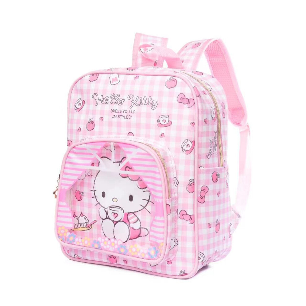 (Hello Kitty) Melody Sanrio Backpack Cinnamoroll Hello Kitty Kuromi Bags Waterproof Kids Gift