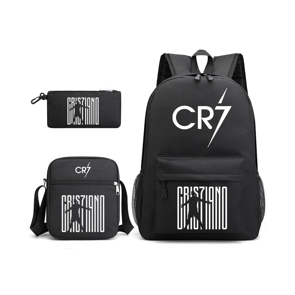 (CR7 GH09) 3pcs Football CR7 Backpack 3D Printe Teens Shoulder Bags