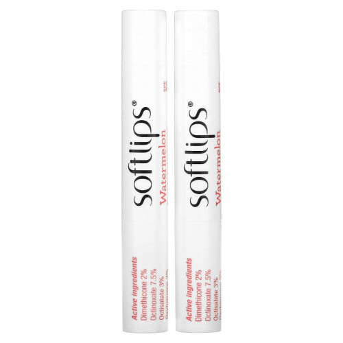 Softlips, Lip Protectant Sunscreen, SPF 20, Watermelon, 2 Pack, 0.07 oz (2 g) Each