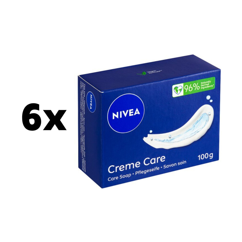 6 Bars x Nivea Creme Soap 100g Creme Care