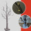 AAMEN 2ft Christmas Tree, Artificial White Birch Twig Tree With 24 Led 7
