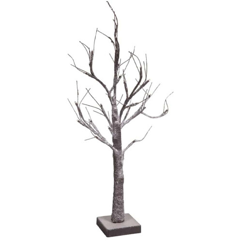 AAMEN 2ft Christmas Tree, Artificial White Birch Twig Tree With 24 Led