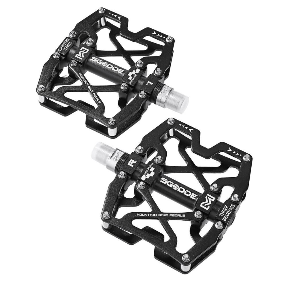 1 Pair Anti-slip Bike Pedals 3 Bearing Aluminum Alloy Cycling Bicycle Platform  Bicycle Pedal Bike Accessories Part for Road bmx Mtb Bicycle