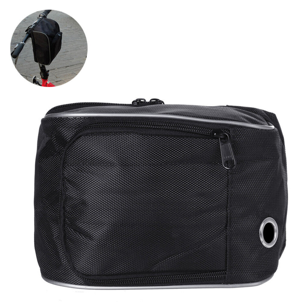 (M, 3L) 3/5L Folding Bike Storage Basket Bag Waterproof Bicycle Carrier Holder Bag Outdoor Cycling