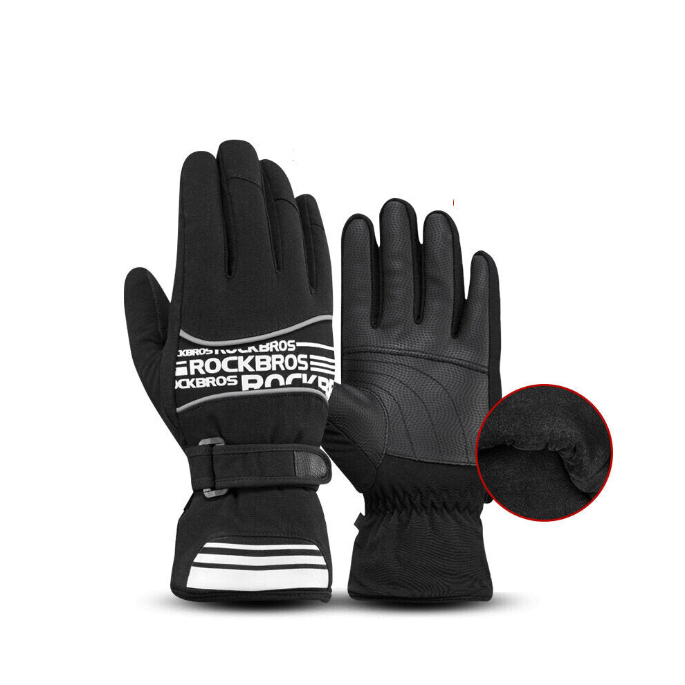 (, Xl) 20 Degree Thermal Ski Gloves Waterproof Snowmobile Snowboard Glove Snow Men Female Snowboarding Fleece Skiing Gloves Black 6112212224472