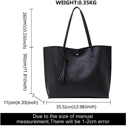 (Black) Womens Leisure Handbags Retro Leather Shoulder Bag 1