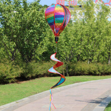 ( Sequin Stripe) Rainbow Windsock Hot Air Balloon Wind Spinner Garden Tent Festival Outdoor Decor