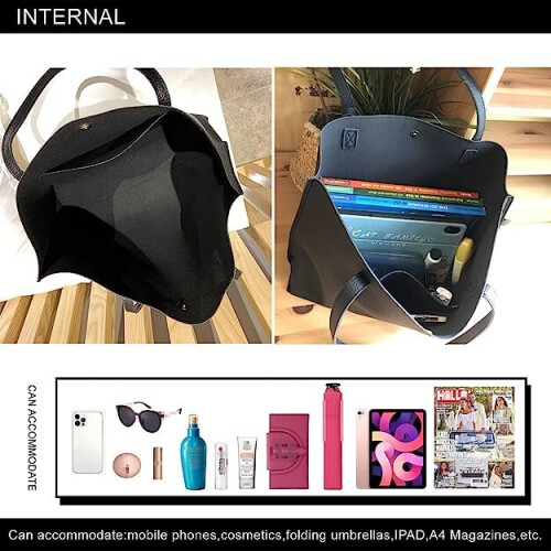 (Black) Womens Leisure Handbags Retro Leather Shoulder Bag 2