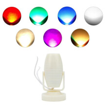 (Colorful) 1W RGB LED Colorful Stage Lamp White Shell Spot Light for Disco Party AC110-220V